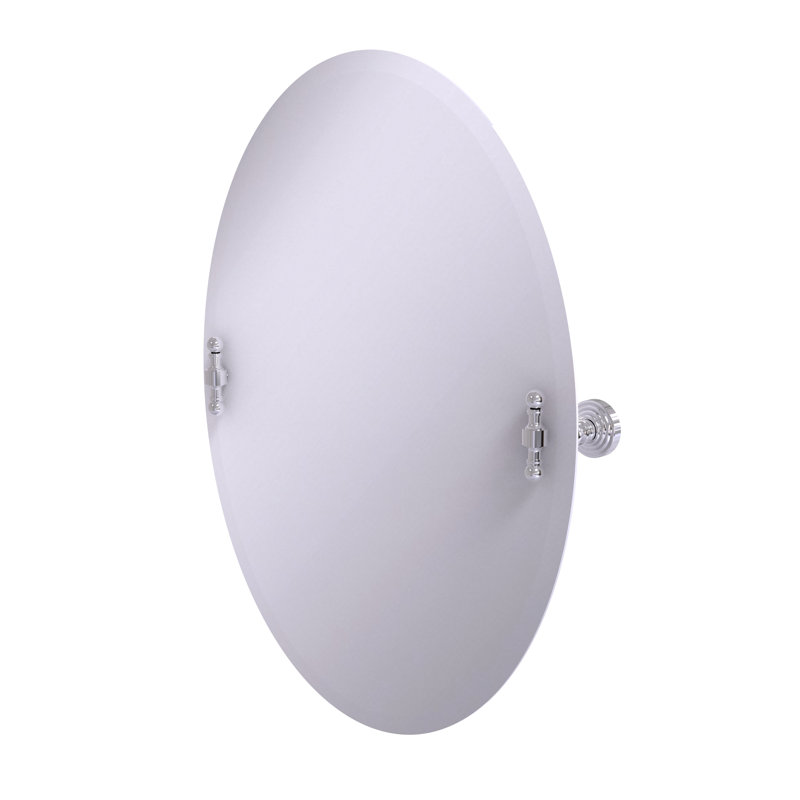 Godinez Flat Wall Mirror, Polished Chrome