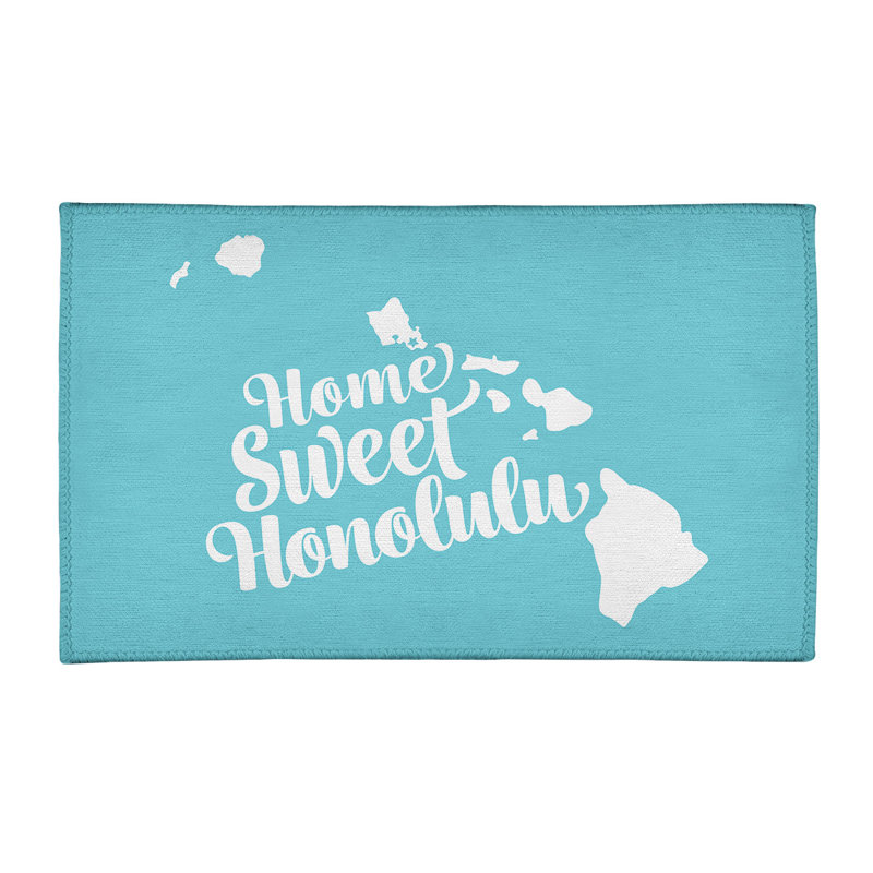 Tapis en poly-chenille honolulu hawaii, Rectangle 5 pi x 7 pi