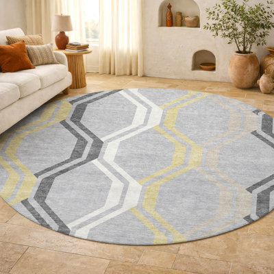Tapis de qualité supérieure Mid-Century moderne lavable à la machine Premium Mayfield AMF2326