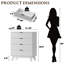 Commode à 4 tiroirs l 31,5 po, commode en MDF avec poignée en métal pour chambre à coucher et salon-40271477