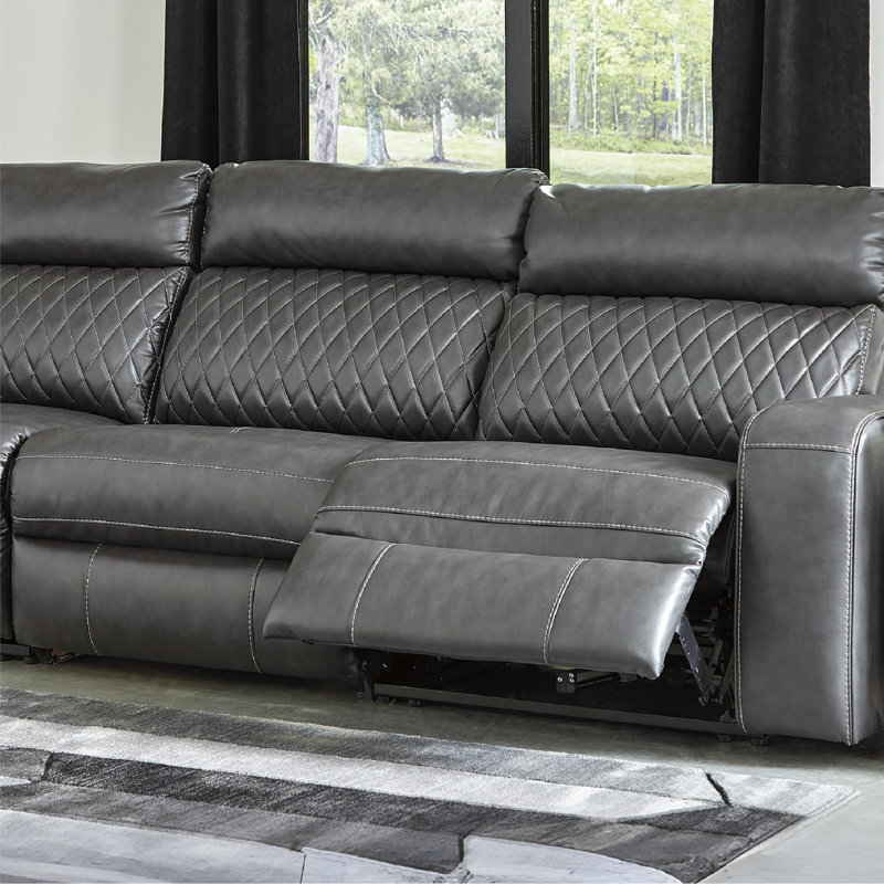 Geoffroy 82'' Faux Leather Power Reclining Loveseat