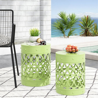 Outdoor Metal S/2 end table