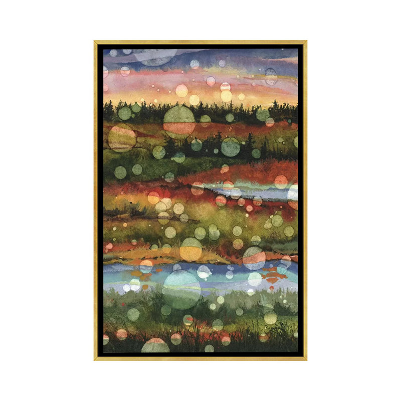 « Moments de clarté » par Maggie Vandewalle-reproduction d’art, Toile encadrée d'or, H 40 po x l 26 po x P 1,5 po