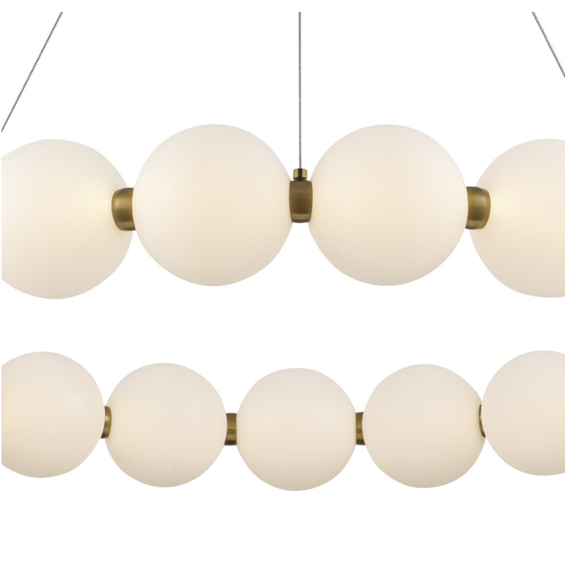 Minza 21-Light Chandelier, Or antique, H 103 po x l 33 po x P 33 po