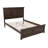 Bed with Tall Headboard & Footboard, USB Charging Station, Pinewood Bed with Strengthened Bed Frame,Walnut-129416271