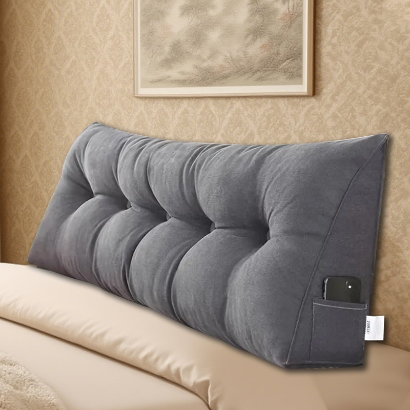 Taie d'oreiller amovible Moncontour, Gris, H 7,88 po x l 39,4 po x P 19,7 po