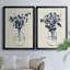 Indigo Floral Vase I - Ensemble de 2 reproductions de cadres photo sur toile-859639735-859639732