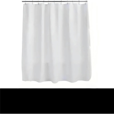 Waffle Shower Curtain, Thick Weighted Fabric, Wrinkle And Rust Resistant, Classic Hotel Quality Design, Heavy Duty Long Curtains For Bathroom Showers, Bath Tubs, Machine Wash, 72X72 White