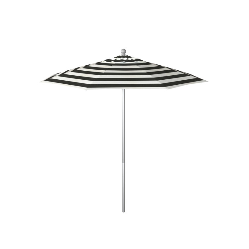 Parasol de marché 90 po Nashali, Cabana classique à rayures noires Sunbrella®