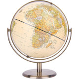 8" Antique Globe With Bronze Base - World Globe Rotating All Direction 360 - Modern Map Vintage Colour - Diametre 8 Inches