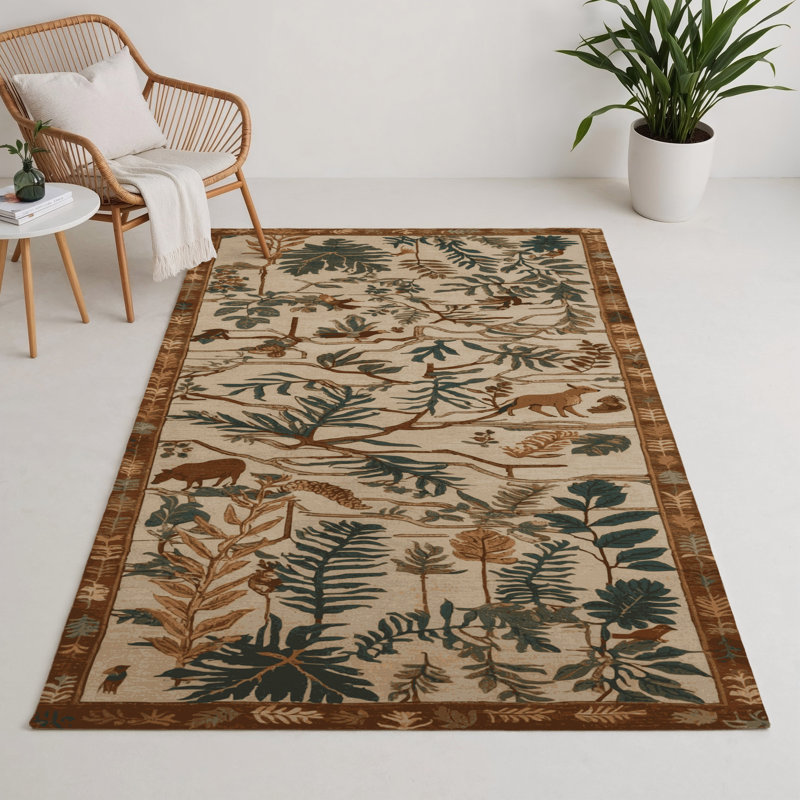 Tapis d'intérieur et d'extérieur brun Nature, Rectangle 9 pi x 12 pi