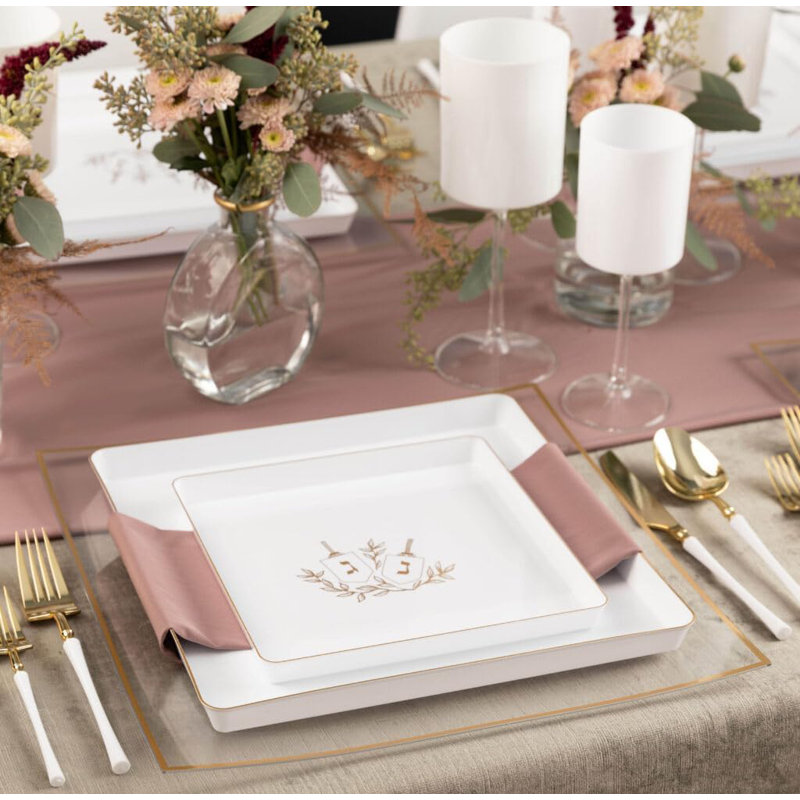 Disposable Hanukkah Salad Plate