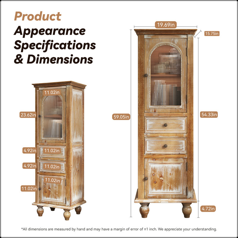 Armoire de rangement Farmhouse, Noyer