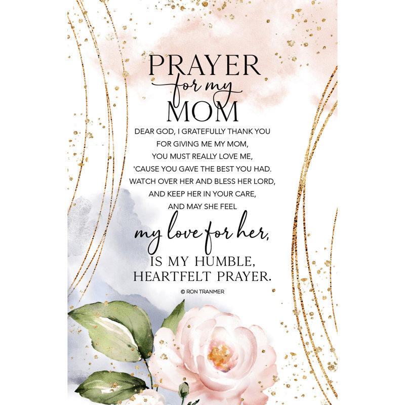 Wood Plaque Wall Décor, Prayer for My Mom