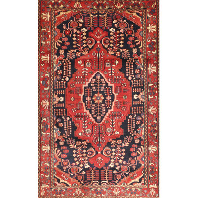 Tapis à motif oriental rouge / noir