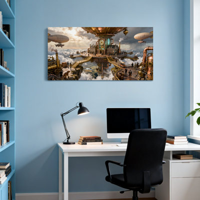 Plateforme flottante fantaisiste et sci-fi Sky City