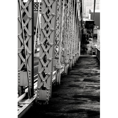 Pont de couloir noir blanc-imprimé sur toile