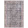 Labarbera Machine Washable Charcoal/Red Non-Slip Backing Area Rug