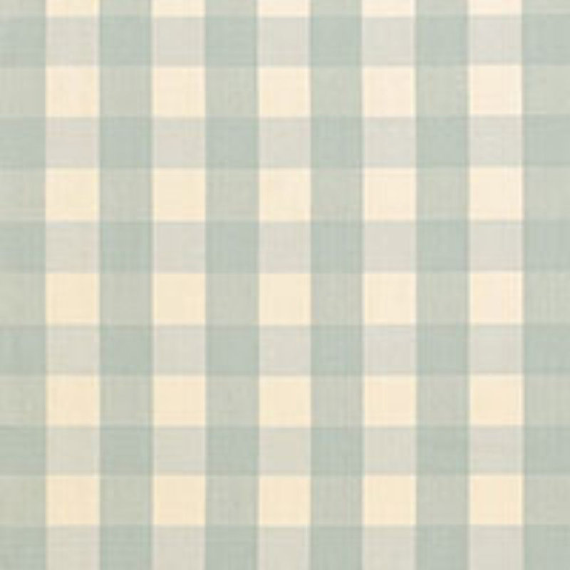 Camden Cotton Check Fabric, Aqua