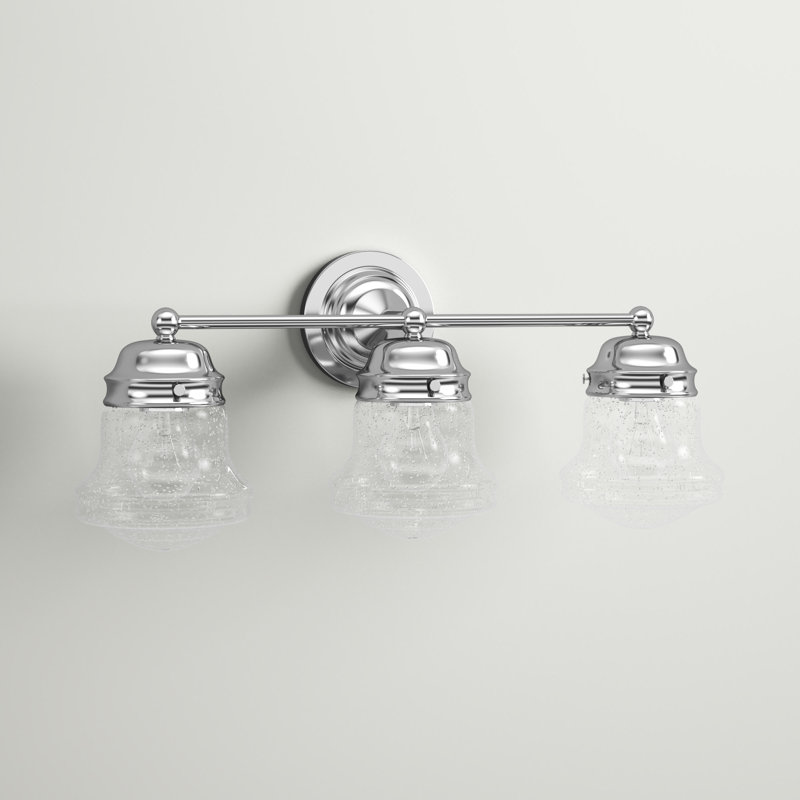 Éclairage de salle de bain à intensité variable 3 lumières Levi, Chrome