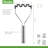 Tovolo Silicone Potato Masher with Stainless Steel Handle for Potatoes and Avocados, Black-104652929