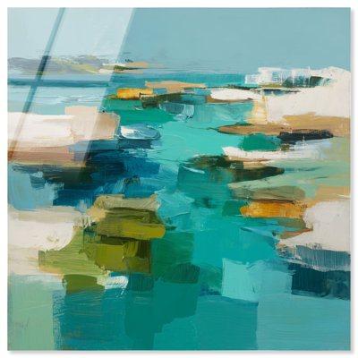 «Oceanic Tones I», reproduction murale en acrylique par Art Remedy, prête à être suspendue, 20 x 20