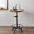 Anayia Pine Round Solid Wood Top Metal Base Dining Table