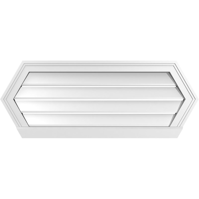 Évent horizontal fonctionnel à pignon en uréthane à surface horizontale Signature, H 14 po x l 36 po x P 2 po