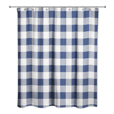 Hanka Plaid Shower Curtain