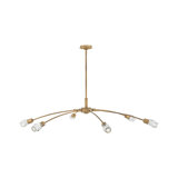 Atera 6 - Light Steel Dimmable Sputnik Modern Linear Chandelier