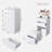 3 In 1 Vanity Desk With Open Top Mirror, Visible Glass Desktop And Storage Compartments, 3 Drawers, A Cushion Stool