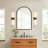 Hogsett Surface-mounted/Recessed Arch Bathroom Medicine Cabinet with Mirror with Adjustable Shelf-828371523
