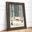 Fox Through Winter Forest Scandinavian - Framed Print-629001475-629001486