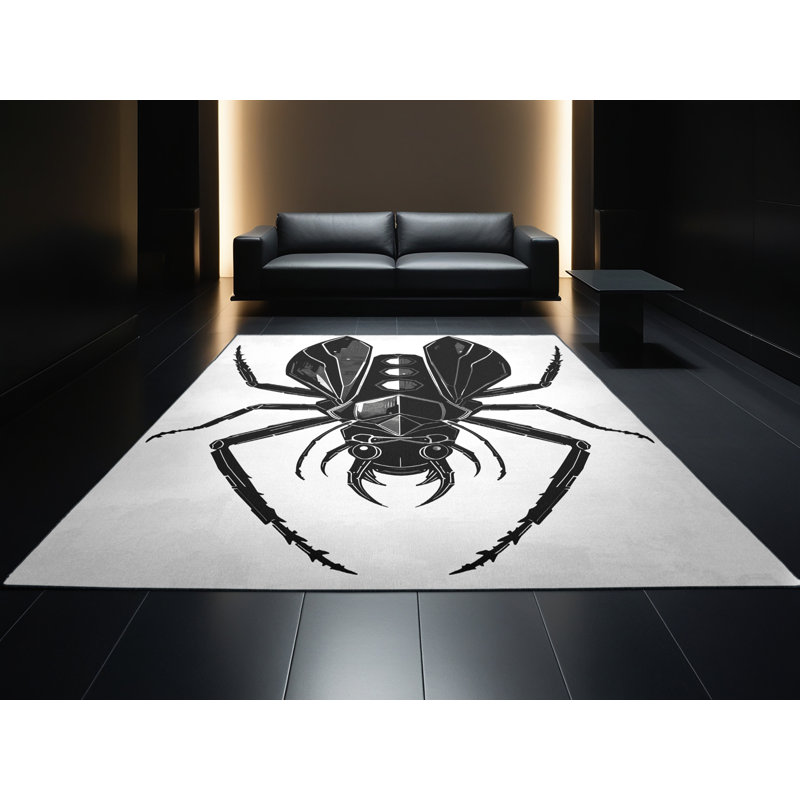 Tapis géométrique moderne lavable à la machine Wimberley Alien, 2 x 3