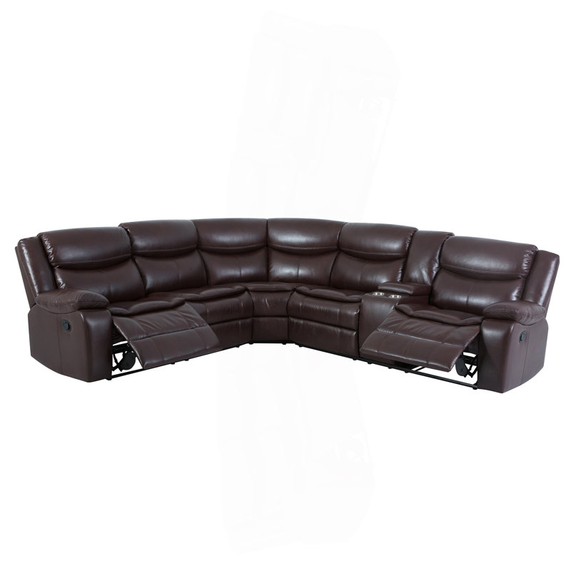 Ensemble de canapé modulaire inclinable en cuir L