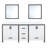 Ziva 72 in W x 22 in D Double Bath Vanity, White Top and 30 in Mirrors-1298765940-1208116289