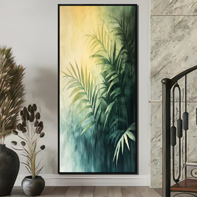 «Cortinez Fern Fronds In Green Pastels Impressionist I» - fougères, reproduction sur toile