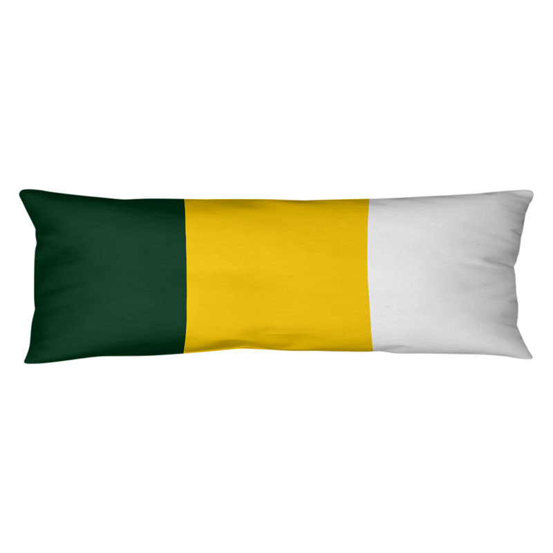 Abel Polyester Medium Pillow, Green/Yellow Middle