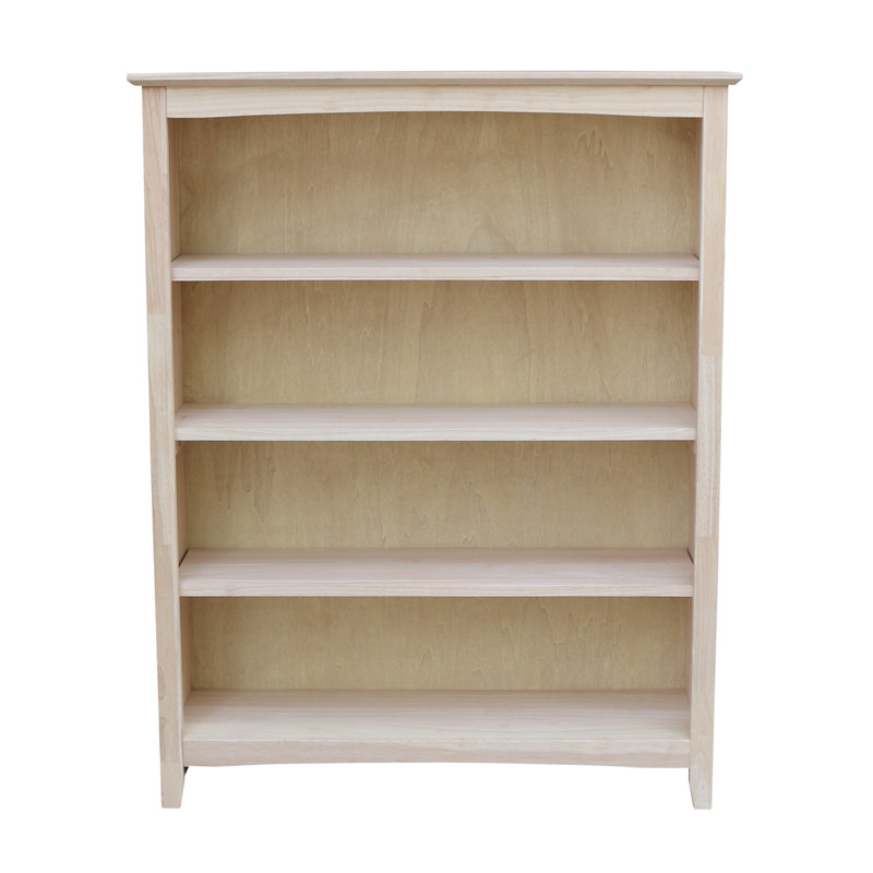 Bibliothèque en bois massif Derren, (4 tablettes) H 48 po x l 38 po x P 12,3 po