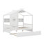 Lit double en bois de style moderne avec lit gigogne et tablette de rangement-8058665-8058670