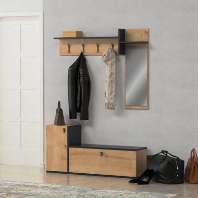 Hall Tree with Bench and Shoe Storage