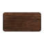Table basse rectangulaire avec rangement à finition noyer et 2 portes tambour en bois avec tablettes fixes
