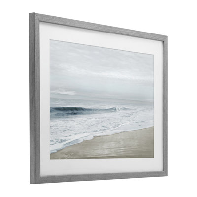 Morning Bliss Beach Coast Framed Print Under Glass, design by Natalie Carpentieri