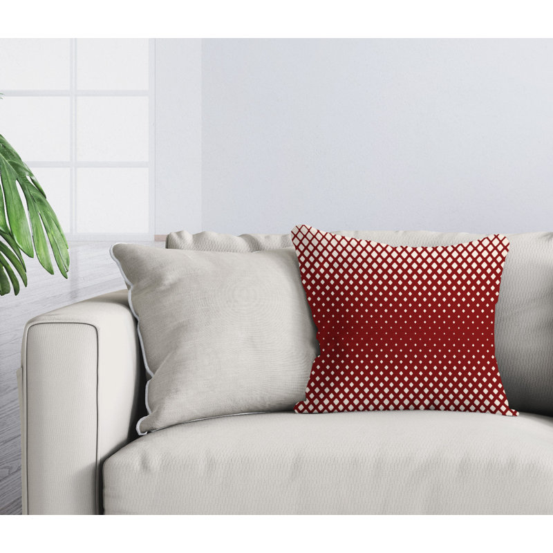 Housse et insert de coussin extérieur carré Wright, 15 po x 15 po, Rouge, Carré