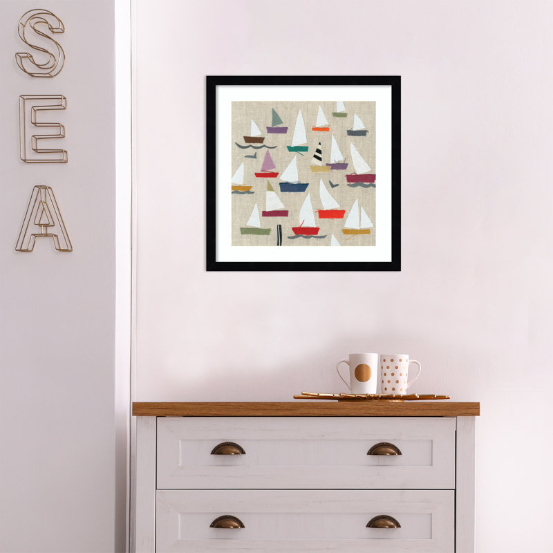 Montier Plain Sailing Framed on Paper by Jenny Frean Print, Black, 17" H x 17" W x 1" D