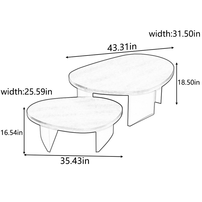 Table basse multifonctionnelle en bois massif, Noir, noir, noir, noir
