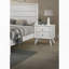 Table de chevet contemporaine contemporaine de couleur blanche 1pc