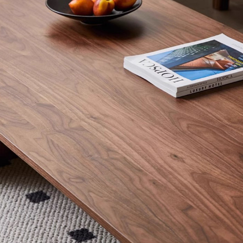 Table basse minimaliste en bois massif rétro