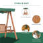 3 Person Pine Porch Swing with Canopy