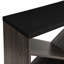 Console noire avec rangement, 70,36 pouces rectangulaire pour le hall d'entrée, salon détachable en forme de X, vestibule, couloir, bureau à finition stratifiée, couloir